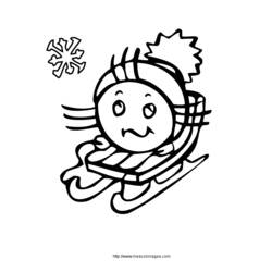 Dessin à colorier: Luge (Sports) #142557 - Coloriages à Imprimer Gratuits