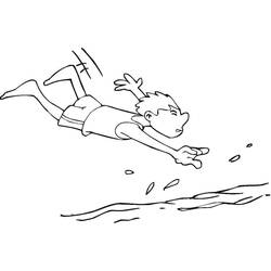 Dessin à colorier: Natation (Sports) #192683 - Coloriages à Imprimer Gratuits