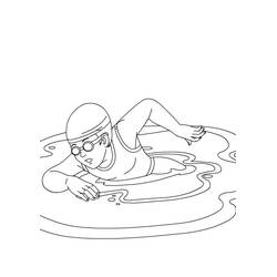 Dessin à colorier: Natation (Sports) #192684 - Coloriages à Imprimer Gratuits