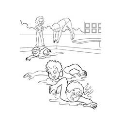Dessin à colorier: Natation (Sports) #192691 - Coloriages à Imprimer Gratuits
