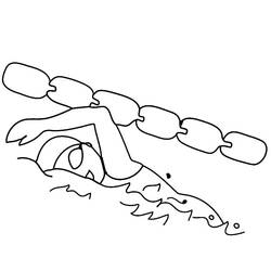 Dessin à colorier: Natation (Sports) #192694 - Coloriages à Imprimer Gratuits