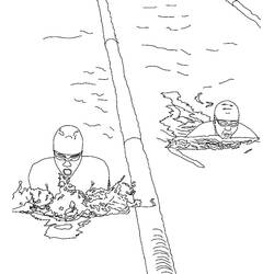 Dessin à colorier: Natation (Sports) #192696 - Coloriages à Imprimer Gratuits