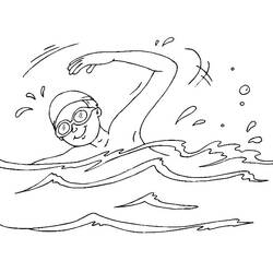 Dessin à colorier: Natation (Sports) #192697 - Coloriages à Imprimer Gratuits