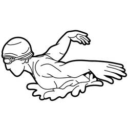 Dessin à colorier: Natation (Sports) #192698 - Coloriages à Imprimer Gratuits