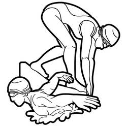 Dessin à colorier: Natation (Sports) #192701 - Coloriages à Imprimer Gratuits