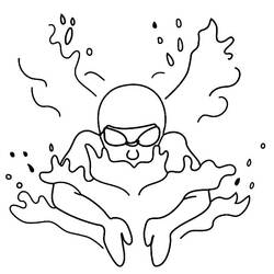 Dessin à colorier: Natation (Sports) #192702 - Coloriages à Imprimer Gratuits