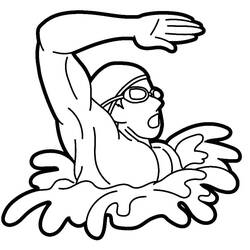 Dessin à colorier: Natation (Sports) #192703 - Coloriages à Imprimer Gratuits