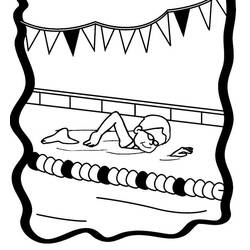 Dessin à colorier: Natation (Sports) #192704 - Coloriages à Imprimer Gratuits