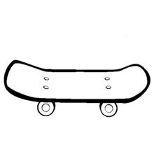 Dessin à colorier: Skateboard / Planche à roulette (Sports) #139284 - Coloriages à Imprimer Gratuits