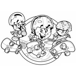 Dessin à colorier: Skateboard / Planche à roulette (Sports) #139285 - Coloriages à Imprimer Gratuits