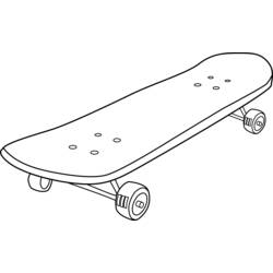 Dessin à colorier: Skateboard / Planche à roulette (Sports) #139289 - Coloriages à Imprimer Gratuits