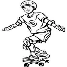 Dessin à colorier: Skateboard / Planche à roulette (Sports) #139294 - Coloriages à Imprimer Gratuits