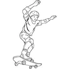 Dessin à colorier: Skateboard / Planche à roulette (Sports) #139296 - Coloriages à Imprimer Gratuits