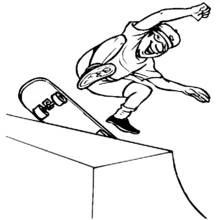Dessin à colorier: Skateboard / Planche à roulette (Sports) #139297 - Coloriages à Imprimer Gratuits