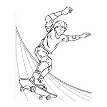 Dessin à colorier: Skateboard / Planche à roulette (Sports) #139301 - Coloriages à Imprimer Gratuits