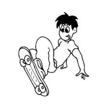 Dessin à colorier: Skateboard / Planche à roulette (Sports) #139306 - Coloriages à Imprimer Gratuits