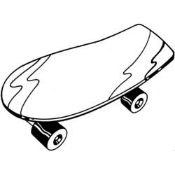 Dessin à colorier: Skateboard / Planche à roulette (Sports) #139308 - Coloriages à Imprimer Gratuits