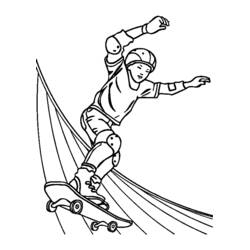 Dessin à colorier: Skateboard / Planche à roulette (Sports) #139314 - Coloriages à Imprimer Gratuits