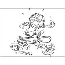 Dessin à colorier: Skateboard / Planche à roulette (Sports) #139332 - Coloriages à Imprimer Gratuits