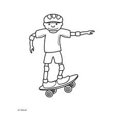 Dessin à colorier: Skateboard / Planche à roulette (Sports) #139347 - Coloriages à Imprimer Gratuits