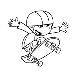 Dessin à colorier: Skateboard / Planche à roulette (Sports) #139356 - Coloriages à Imprimer Gratuits