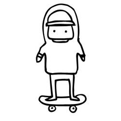 Dessin à colorier: Skateboard / Planche à roulette (Sports) #139359 - Coloriages à Imprimer Gratuits