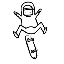 Dessin à colorier: Skateboard / Planche à roulette (Sports) #139360 - Coloriages à Imprimer Gratuits