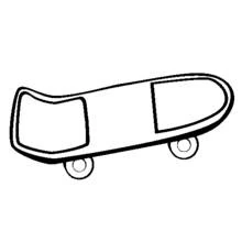 Dessin à colorier: Skateboard / Planche à roulette (Sports) #139382 - Coloriages à Imprimer Gratuits