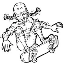 Dessin à colorier: Skateboard / Planche à roulette (Sports) #139394 - Coloriages à Imprimer Gratuits