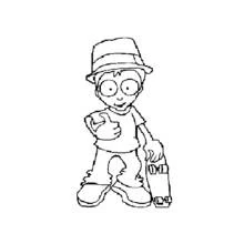 Dessin à colorier: Skateboard / Planche à roulette (Sports) #139402 - Coloriages à Imprimer Gratuits