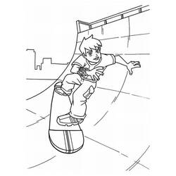 Dessin à colorier: Skateboard / Planche à roulette (Sports) #139447 - Coloriages à Imprimer Gratuits