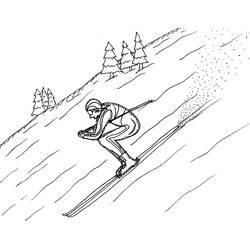 Dessin à colorier: Ski (Sports) #198396 - Coloriages à Imprimer Gratuits