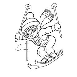 Dessin à colorier: Ski (Sports) #198409 - Coloriages à Imprimer Gratuits