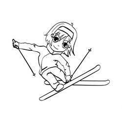 Dessin à colorier: Ski (Sports) #198415 - Coloriages à Imprimer Gratuits