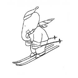 Dessin à colorier: Ski (Sports) #198424 - Coloriages à Imprimer Gratuits