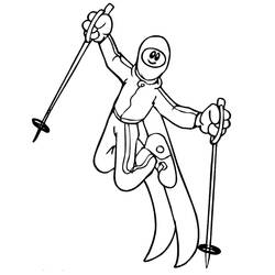 Dessin à colorier: Ski (Sports) #198425 - Coloriages à Imprimer Gratuits