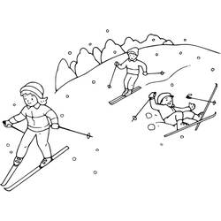 Dessin à colorier: Ski (Sports) #198435 - Coloriages à Imprimer Gratuits