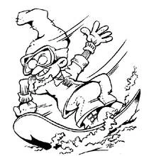 Dessin à colorier: Snowboard / Planche à neige (Sports) #143812 - Coloriages à Imprimer Gratuits