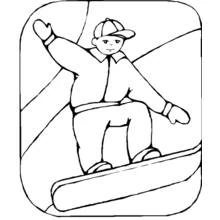 Dessin à colorier: Snowboard / Planche à neige (Sports) #143820 - Coloriages à Imprimer Gratuits