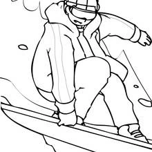 Dessin à colorier: Snowboard / Planche à neige (Sports) #143845 - Coloriages à Imprimer Gratuits