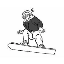 Dessin à colorier: Snowboard / Planche à neige (Sports) #143929 - Coloriages à Imprimer Gratuits