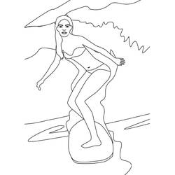 Dessin à colorier: Surf (Sports) #214190 - Coloriages à Imprimer Gratuits