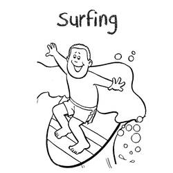 Dessin à colorier: Surf (Sports) #214198 - Coloriages à Imprimer Gratuits