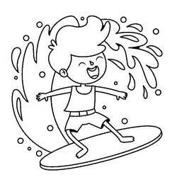 Dessin à colorier: Surf (Sports) #214202 - Coloriages à Imprimer Gratuits