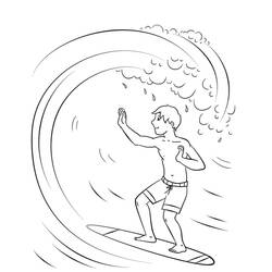 Dessin à colorier: Surf (Sports) #214218 - Coloriages à Imprimer Gratuits
