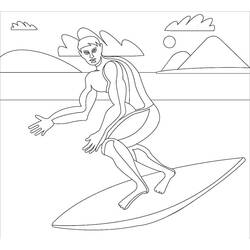 Dessin à colorier: Surf (Sports) #214221 - Coloriages à Imprimer Gratuits