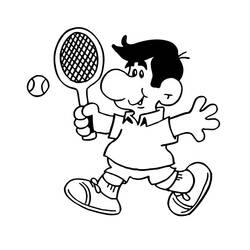 Dessin à colorier: Tennis (Sports) #173789 - Coloriages à Imprimer Gratuits