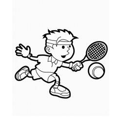 Dessin à colorier: Tennis (Sports) #173790 - Coloriages à Imprimer Gratuits