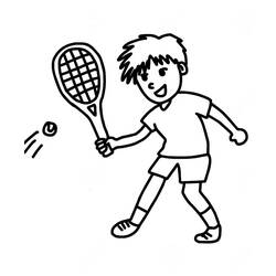 Dessin à colorier: Tennis (Sports) #173797 - Coloriages à Imprimer Gratuits