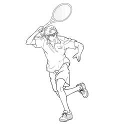 Dessin à colorier: Tennis (Sports) #173802 - Coloriages à Imprimer Gratuits